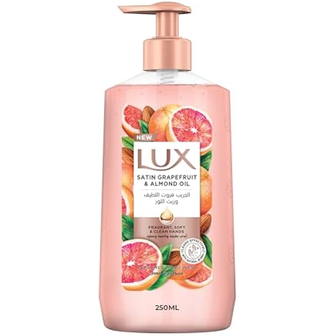 Lux غسول يدين معطر لوكس، جريب فروت ساتين وزيت لوز، ليدين معطرات وناعمتين ونظيفتين، 250 مل - Image 2